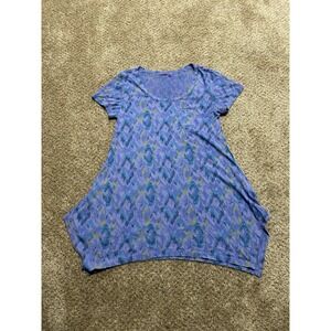 Fresh Produce Dress Womens Small Blue Green Lightweight Pullover